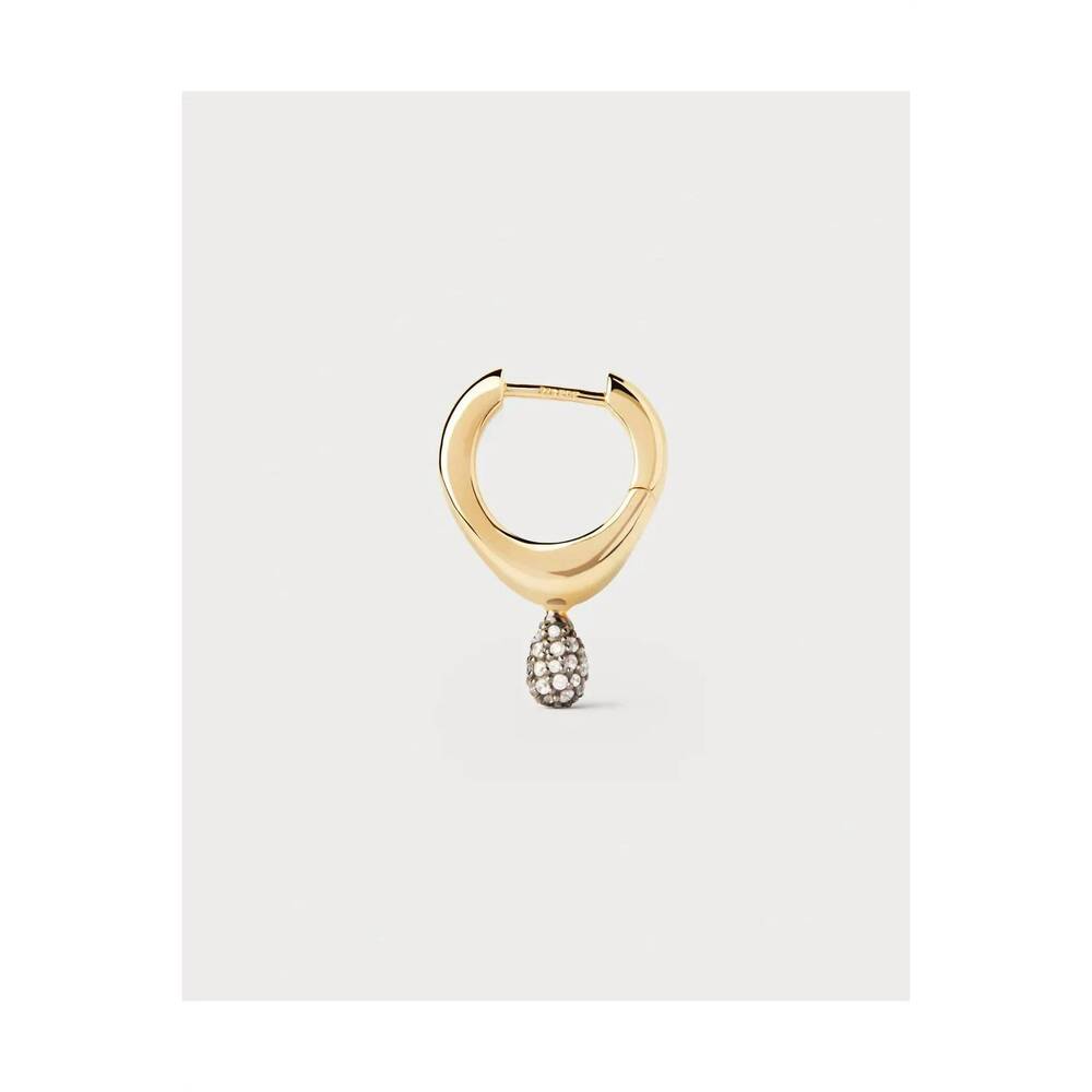 NEW PDPAOLA women's pavé lava single hoop earring in gold
